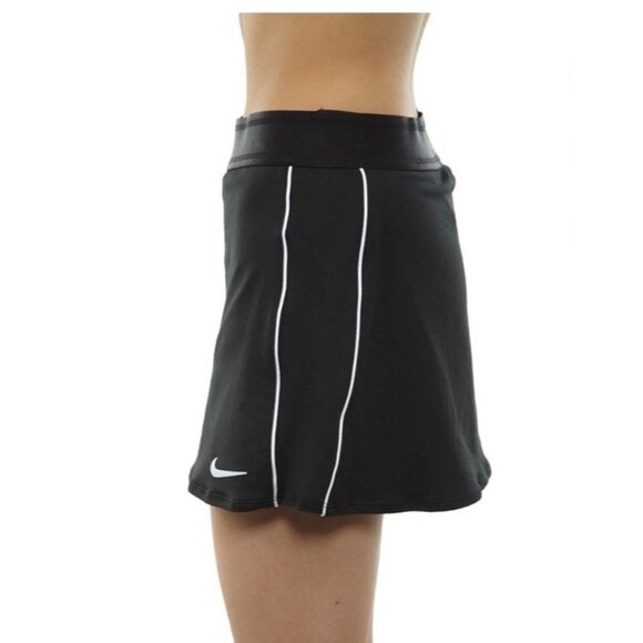 NIKE Dri-Fit Womens Athletic Tennis Skort With Built-In Compression Shorts M Bla - Picture 2 of 9